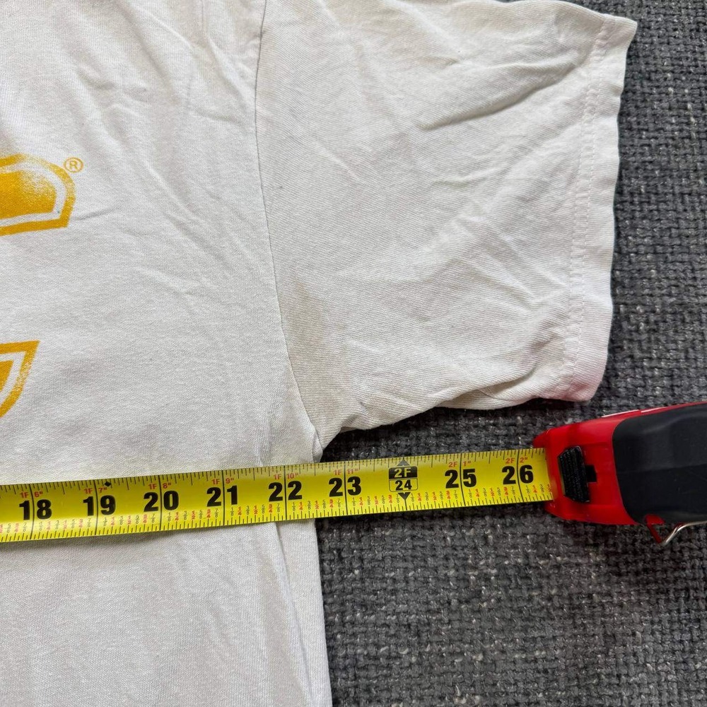 UFC Graphic Tee Mens XL White Yellow Spray Logo Y2K MMA T-Shirt - Picture 11 of 12